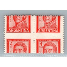 ARGENTINA PROCERES Y RIQUEZAS 2 CUADRO DE ESTAMPILLAS MINT SAN MARTIN CON VARIEDAD DOBLE DENTADO FORMANDO COMPLEMENTOS HERMOSA PIEZA !!!